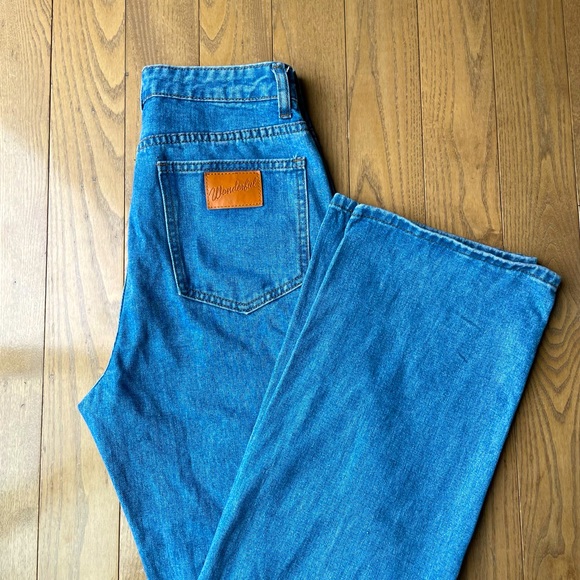 Jeans taille haute, patte large, High waisted flare jeans Shein Small - Picture 1 of 4